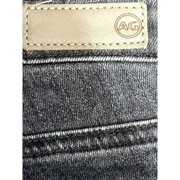 AG Adriano Goldschmied The Prima Ankle Cigarette Jeans Black Denim Frayed Hem 23 - Picture 6 of 16